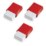 Borracha Branca Faber-castell Goma Max C/ Capa Protetora - Kit C/ 3 Un
