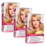 Kit Tintura Imédia Excellence L&#39;oréal Louro Muito Claro 9 - 3 Unidades