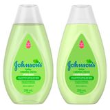 Kit Shampoo Johnson&#39;s Baby Cabelos Claros 200ml E Condicionador Johnson&#39;s Baby Cabelos Claros 200ml