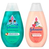 Kit Shampoo Johnson&#39;s Kids Blackinho Poderoso 400ml E Condicionador Johnson&#39;s Cachos Dos Sonhos 200ml