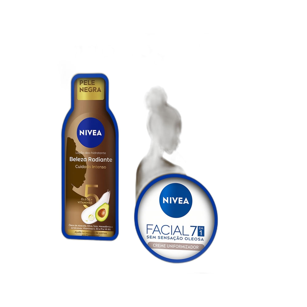 Kit Nivea Loção Hidratante 200ml + Creme Facial Uniformizador 100g