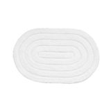 Tapete Para Banheiro Allegro 40cm X 60cm Branco Oval Kapazi