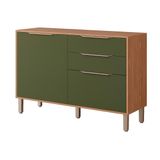 Gabinete De Cozinha Modulado Balcão Divina C/2 Gavetas E 2 Portas C/tampo 120 Cm Freijo/verde - Mgm