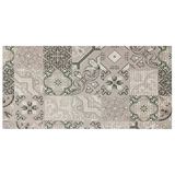 Tapete Antiderrapante Tropical 43cm X 130cm Azulejo Cinza Kapazi