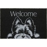 Capacho Vinil Pet Welcome Yorkshire 40cmx60cm Kapazi