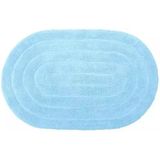 Tapete Para Banheiro Allegro 40cm X 60cm Azul Céu Oval Kapazi