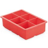 Forma Para Gelo Quadrado Grande Em Silicone Vermelho 16.5 Cm - Mimo Style - Sn19063