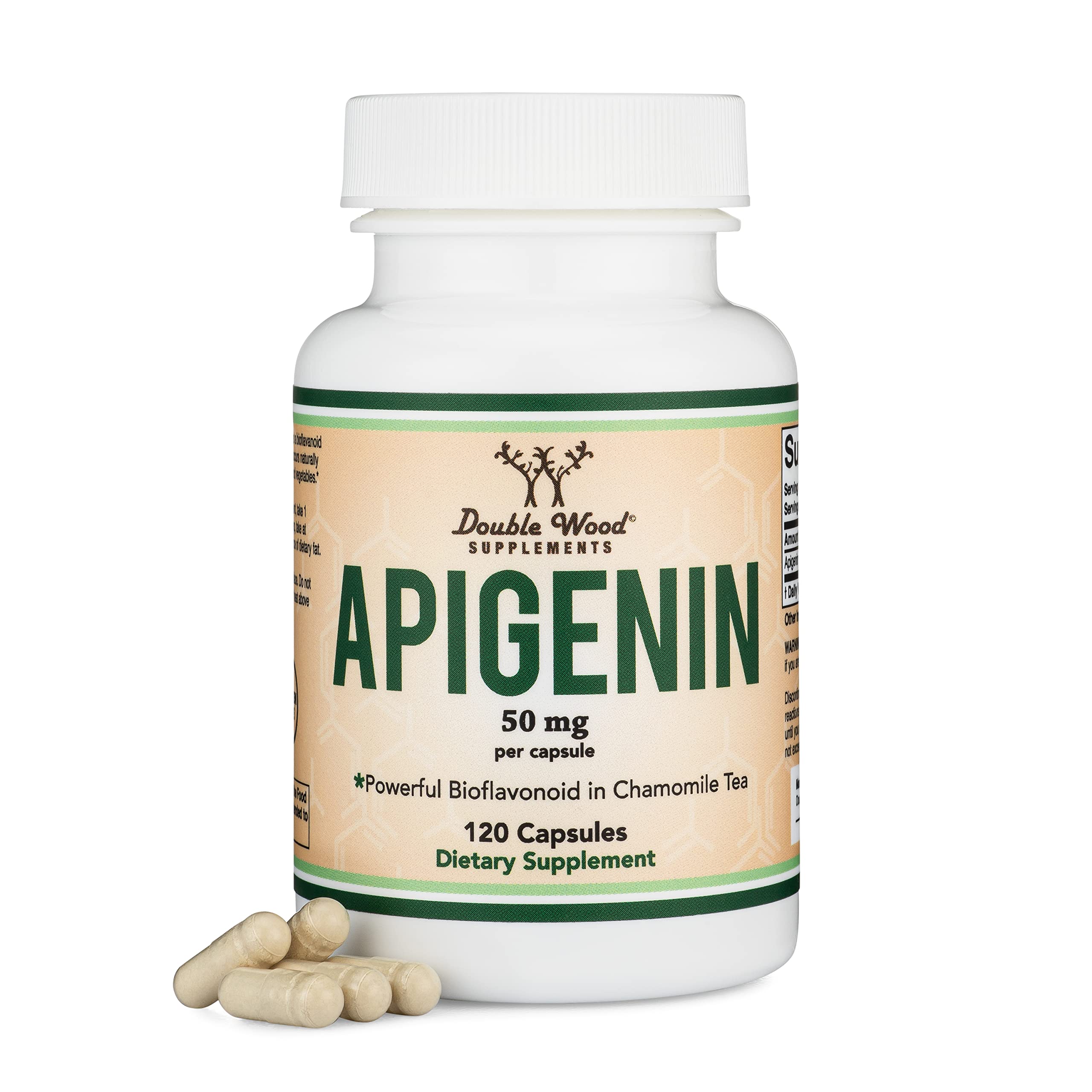 Suplemento De Apigenina Double Wood 50 Mg/cápsula 120 Cápsul - Carrefour