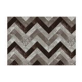 Tapete Antiderrapante Tropical 43cm X 65cm Zigzag Mármore Marrom Kapazi
