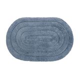 Tapete Para Banheiro Allegro 40cm X 60cm Azul Claro Oval Kapazi