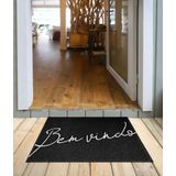 Capacho Vinil Light Bem Vindo Preto 40cmx60cm Kapazi