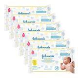 Kit 6 Toalhas Umedecidas Johnson&#39;s Baby Recém Nascido 48 Unidades