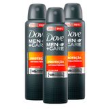 Kit 3 Desodorante Dove Men + Care Antibac Aerosol Antitranspirante 48h Com 150ml