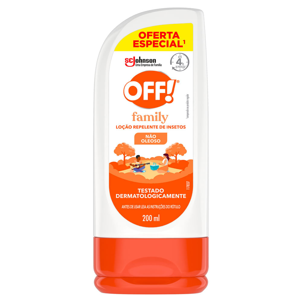 Repelente Off! Family Loção Não Oleoso 200ml Menor preço em Repelente Off! Family Loção Não Oleoso 200ml
