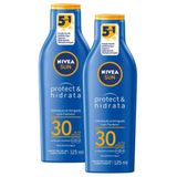 Kit 2 Protetor Solar Nivea Sun Protect &amp; Hidrata Fps 30 Loção 125ml