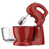 Batedeira Britânia Perola 550 Cristal Duo Turbo, 4 Velocidades, 2 Tigelas, 500w, Vermelho 220v