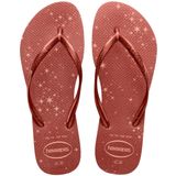 Chinelo Feminino De Dedo Casual Havaianas Slim Gloss 4145617 - Rosa Ballet - 41