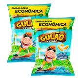 Kit 2 Salgadinho Gulão Assado Onda Requeijão 180g Embalagem Econômica