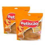 Kit 2 Bifinho Mastigável Petiscão Sabor Frango 250g