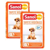 Kit 2 Tapete Higiênico Sanol Dog Para Cães Adultos E Filhotes Com 7 Unidades