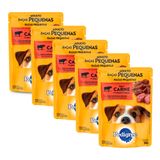 Ração Úmida Para Cachorro Pedigree Adulto Raças Pequenas Sabor Carne Ao Molho 100g | Kit Com Cinco Unidades