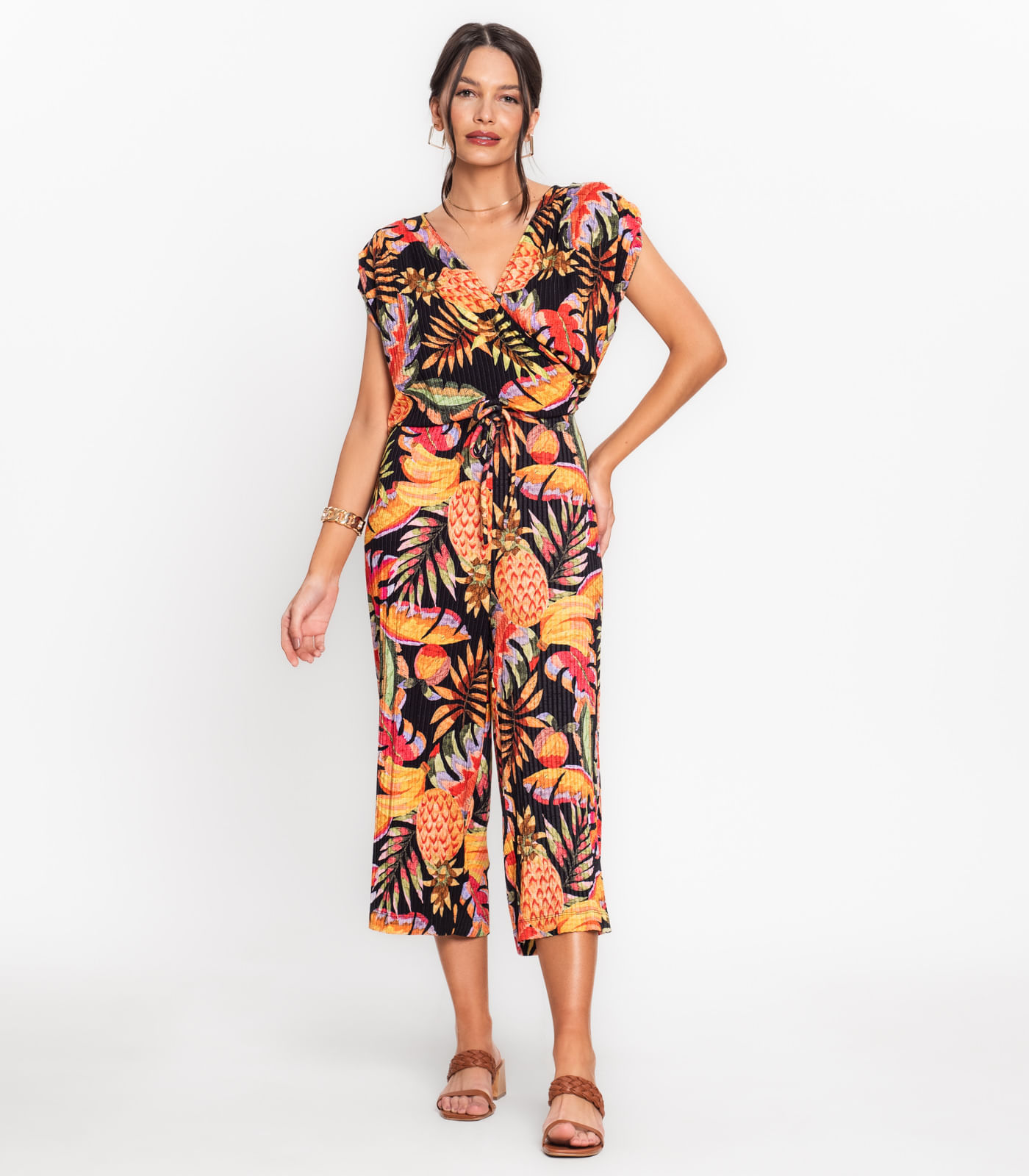 Macaquinho Feminino Estampado Endless Preto P