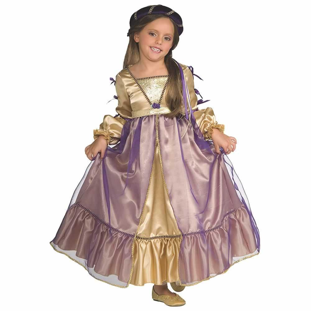 Pequena Princesa Julieta Meninas Tamanho M 8/10 Vestido Renascentista