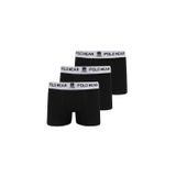 Kit 3 Cuecas Boxer Over Masculina Polo Wear Preto