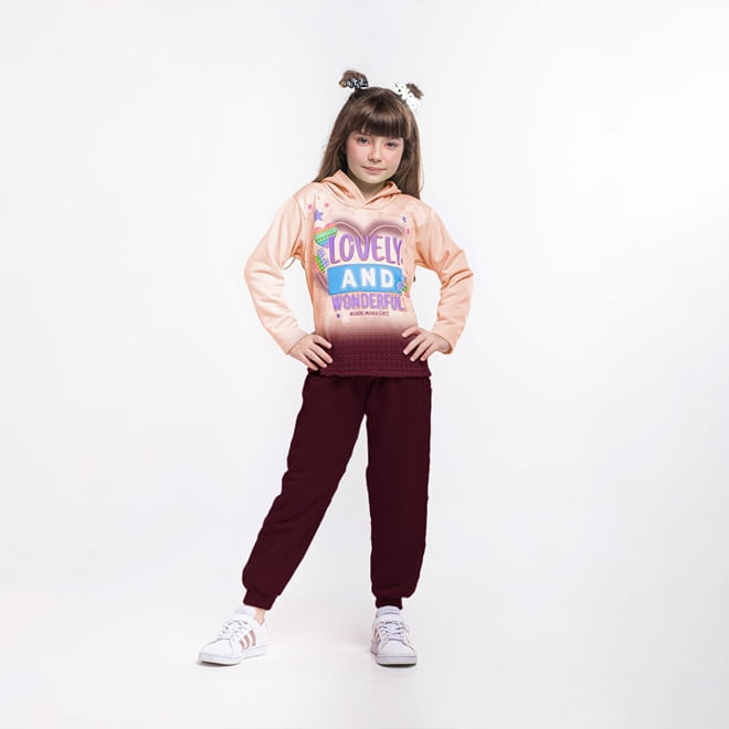 Conjunto Infantil Menina Moletom Pop It