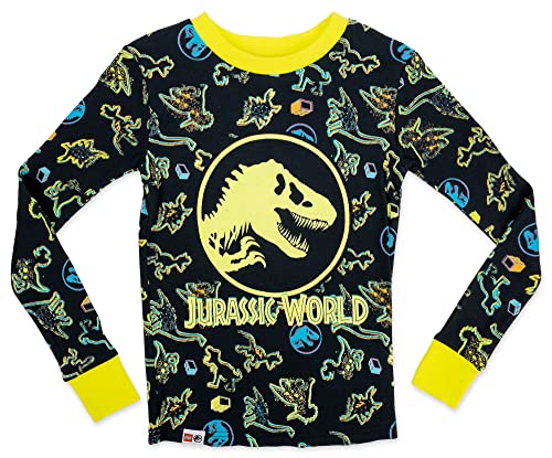 Lego Jurassic World Boys 3 Piece Pijamas De Algodão, Tamanho 8 Bl