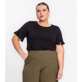 Blusa Plus Size Infinita Cor Rovitex Preto Plus G2