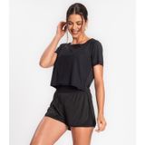 Blusa De Academia Feminina Ftk Preto P