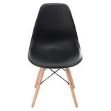 Cadeira Charles Eames Eiffel Dkr Wood - Design - Preta