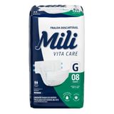 Fralda Geriátrica Mili Vita Care Tamanho G Com 8 Unidades