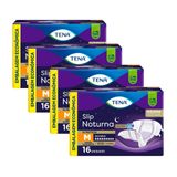 Kit 4 Fralda Geriátrica Tena Slip Noturno M Com 16 Unidades