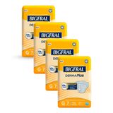 Kit 4 Fralda Geriátrica Bigfral Derma Plus Tamanho G Descartáveis Cada