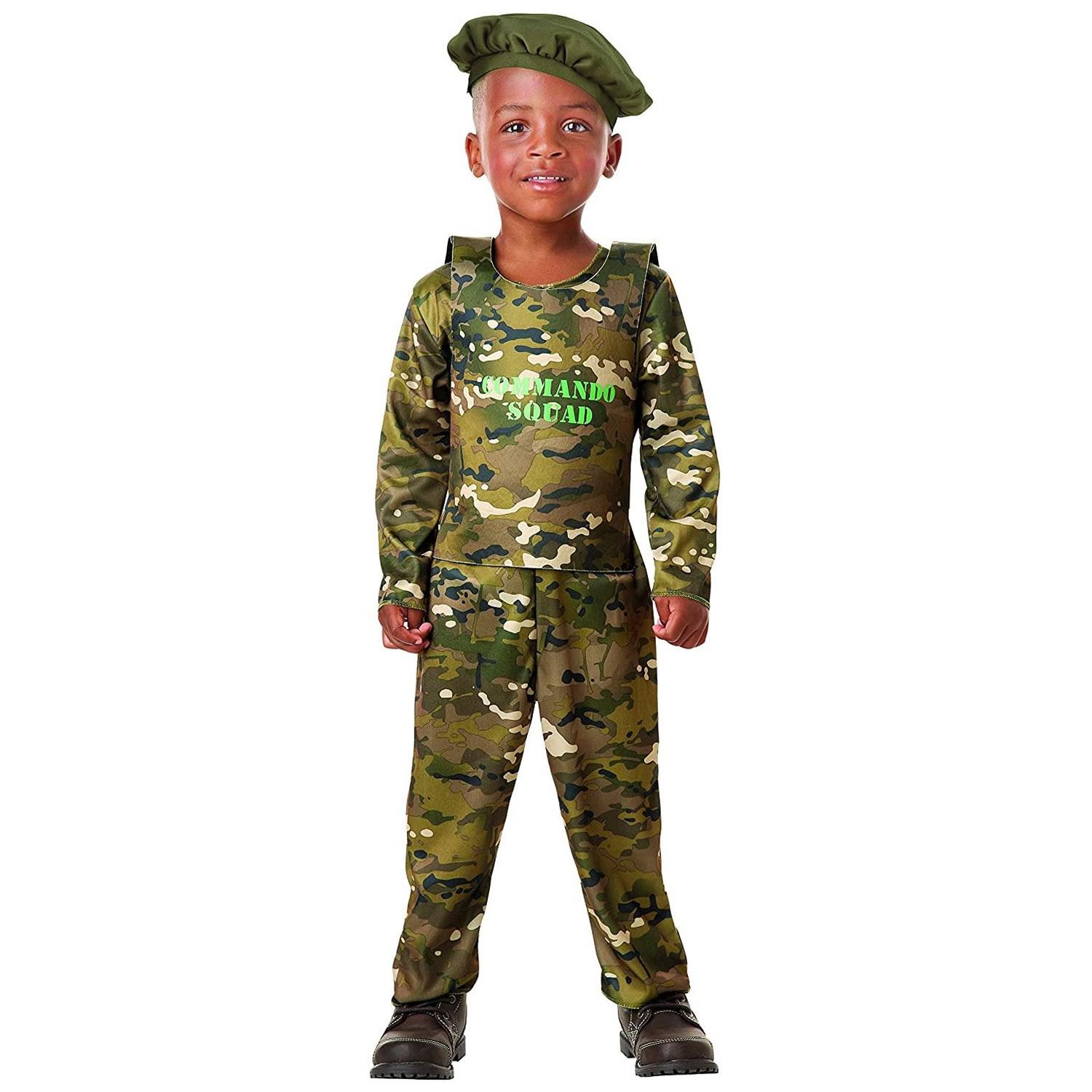 Camiseta Infantil Militar Soldado Camuflada 2-4 Anos - Resistente E Forte