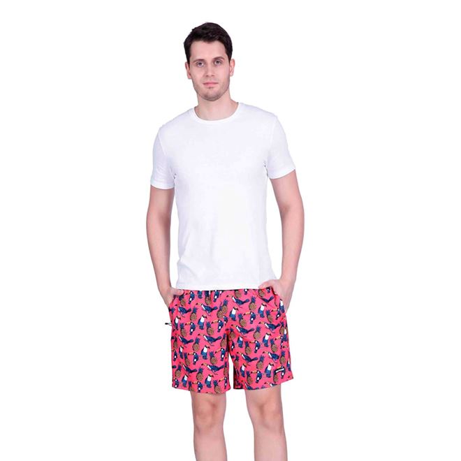 Shorts Masculino Praia Estampado Tucanos