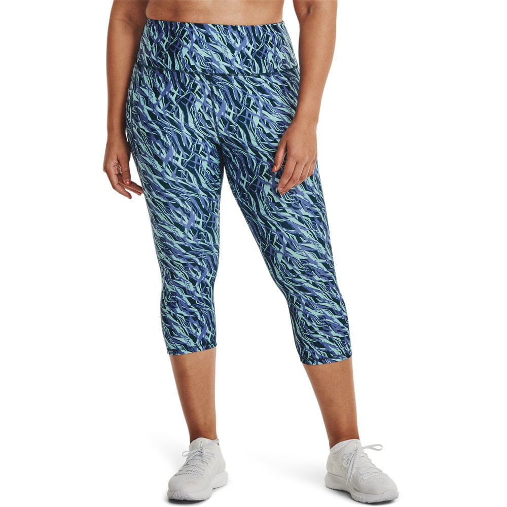 Calça Legging Capri De Treino Plus Size Feminina Under Armour Heatgear Print