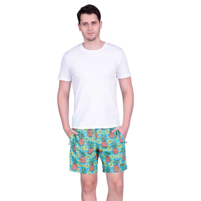 Shorts Masculino Praia Estampado Abacaxi