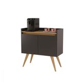 Aparador Buffet 2 Portas Preto Mel Gold Primus Preto/mel