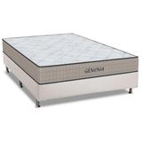 Cama Box Casal: Colchão Espuma D45 Orthoflex Genova + Base Crc Courano White(138x188)