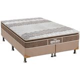 Cama Box King: Colchão Anatômico Probel D33/ep Guarda Costas Próintense Plus + Base Crc Suede Clean(193x203)