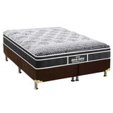 Cama Box King: Colchão Anatômico Probel D28/ep Guarda Costas Prómiddle Plus + Base Crc Suede Brown(193x203)