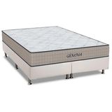 Cama Box King: Colchão Espuma D45 Orthoflex Genova + Base Crc Courano White(193x203)