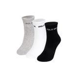 Kit 3 Meias Atoalhadas Cano Longo Polo Wear Sortido