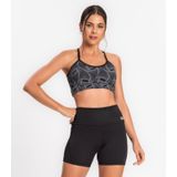 Top Feminino Com Bojo Strong Ftk Fitness Preto G