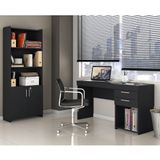 Escritório Compacto 2 Peças Office Preto Tx Notável Móveis