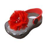 Babuche Infantil Feminina Flor Pérola Strass Juju