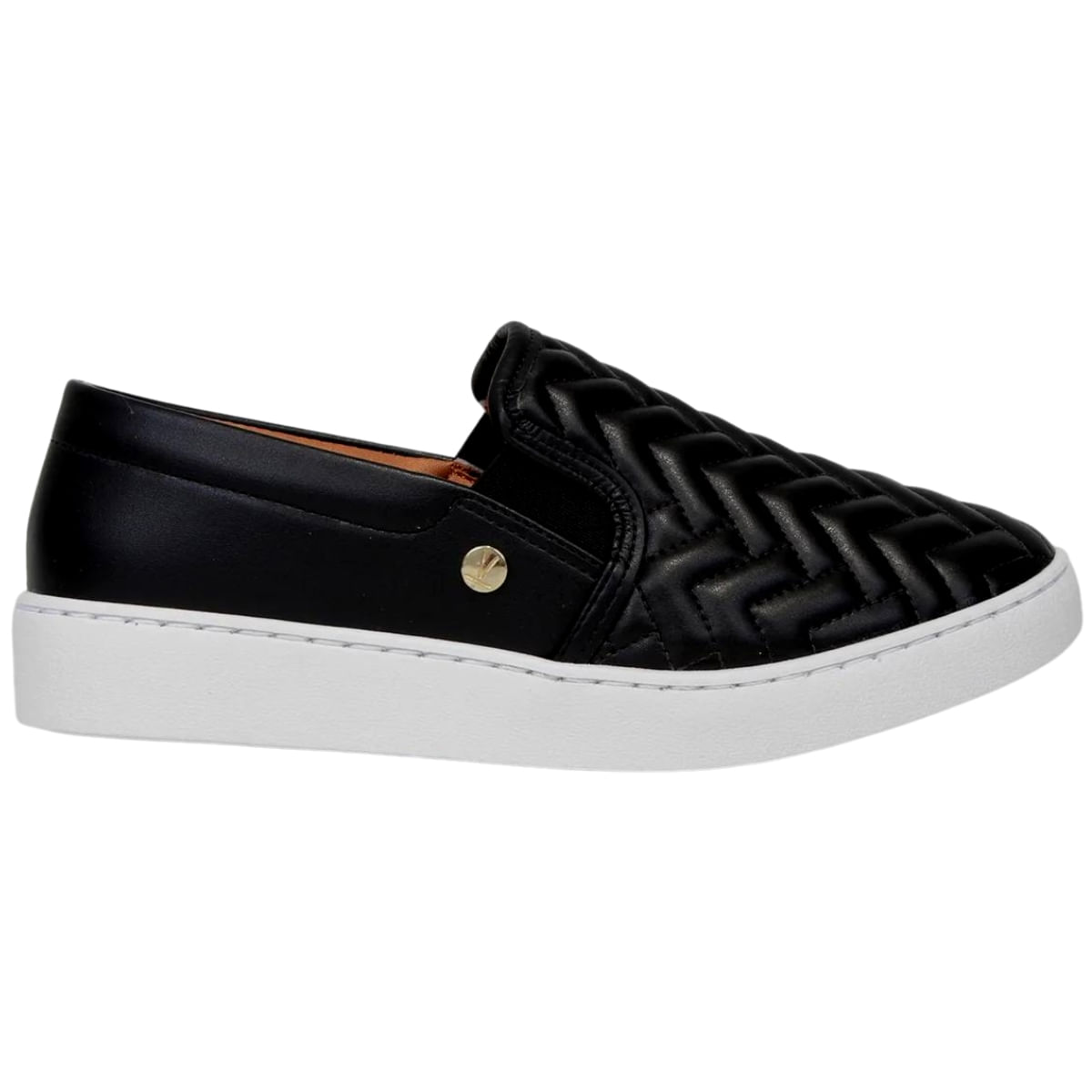 Tênis Slip On Clássico Feminino Metelassê  Vizzano 1214.1010.18462 - Preto - 36